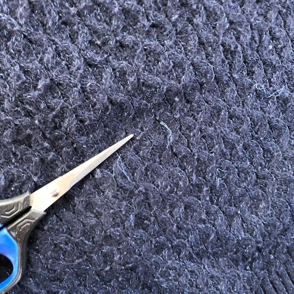 Croft & Barrow Womens Sweater Size XXL Mock Neck Navy Blue Knit Textured Casual - Picture 4 of 12